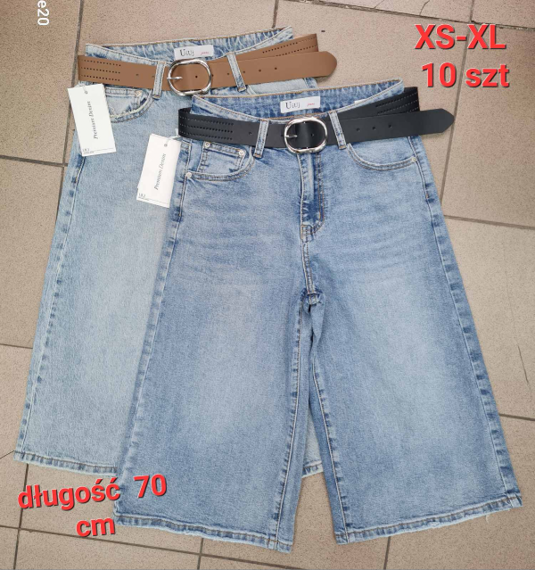 Rybaczki damskie jeans Roz XS-XL, 1 Kolor Paczka 10 szt